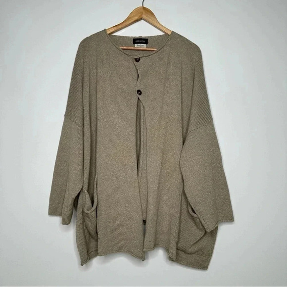 Eskandar Neiman Marcus Cashmere Silk Blend Knit Cardigan Sweater One Size - Picture 1 of 10